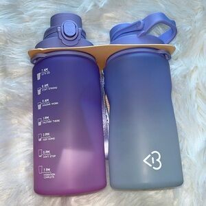 🆕 2 Pack Blogilates Water Bottles 40oz Each BPA Free Water Intake Hydration